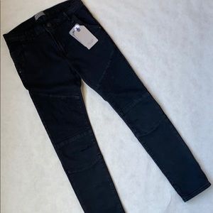 Zara Boys Skinny Black Moto Jeans